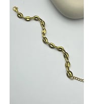 Çelik Gold Tasarım Bileklik - 25-blk136