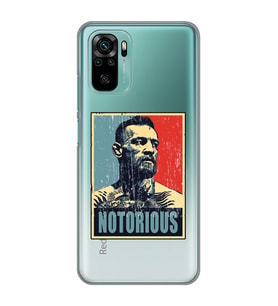 Redmi Note 10/Note 10S Uyumlu Conor Mcgregor Notorious Desenli Şeffaf Telefon Kılıfı