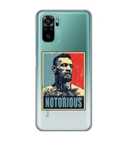 Redmi Note 10/Note 10S Uyumlu Conor Mcgregor Notorious Desenli Şeffaf Telefon Kılıfı