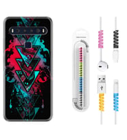 TCL 10L 10 Plus 10SE 20E 20SE 30SE L7 Kılıf Kablo Koruma Spiral Silikon Down 1719