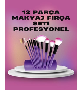12 Parça Yumuşak Kıllı Makyaj Fırçası Seti Yüz ve Göz Makyajına Uygun Profesyonel Kullanım