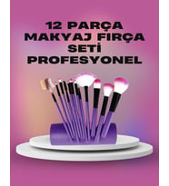 12 Parça Yumuşak Kıllı Makyaj Fırçası Seti Yüz ve Göz Makyajına Uygun Profesyonel Kullanım