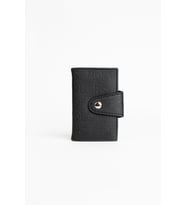 ImPolo Emiliy Siyah Gofraj Desen Çok Amaçlı unisex Kartlık 7x11 Ebatında