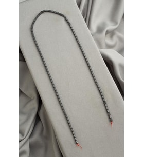 Hematit Doğal Taş Mat Gri Dikdörtgen Kesim 2x4mm Dizi [AA]