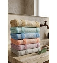 12 ADET Karışık Kadife El Havlusu - 45 x 85 Cm Spa Ve Otel Havlusu