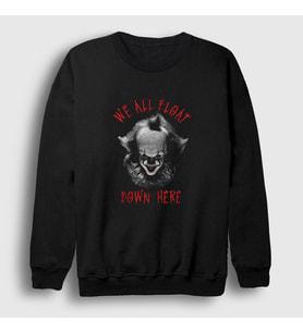 Presmono Unisex Siyah Float Pennywise Stephen King It Sweatshirt 371407tt