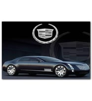 Cakatabloo Siyah Süper Lüx Cadillac ve Logo MDF Tablo