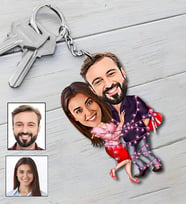 Kişiye Özel Sevgili Tasarımlı Karikatür Anahtarlık 1