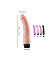 Kadınların Vibratörü Titreşimli Pilli Vibratör 18,5 Cm Silikon Yumuşak Dokulu Realistik Masaj Aleti