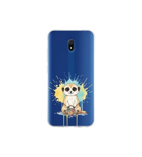 Redmi 8A ile Uyumlu Splash Mirket Tasarımlı Şeffaf Silikon Kılıf