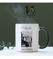 Stüdyo 14 Kişiye Özel Fotoğraflı Sihirli Kupa- Babalar Günü- Sevigili -Doğum günü