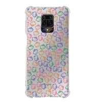 Xiaomi Redmi Note 9 Pro Köşe Korumalı Antişok Kapak Hello Kitty Tasarımlı Şeffaf Silikon Kılıf
