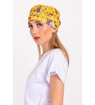 Sarı Emojiler Desenli Doktor Hemşire Veteriner Aşçı Hastane Cerrahi Bone