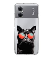 PrintiFy Xiaomi Redmi Note 11R ile Uyumlu 1mm Slim Fit Kedi 3 050d Baskılı Şeffaf  Kılıf