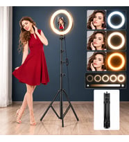 10 İnç LED Ring Light Telefon Tutuculu 2.1m Tripod F08