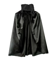 Siyah Renk Yakalı Halloween Pelerini 90 cm