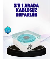 Dekoratif Gece Işıklı Bluetooth Hoparlör – Zaman Pil Ekranlı - Lisinya