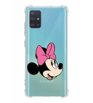 Samsung Galaxy A51  Köşe Korumalı Antişok Kapak Minnie Mouse Tasarımlı Şeffaf  Kılıf