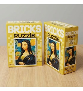 Bricks Puzzle Sanat Serisi: Mona Lisa 10x15 cm