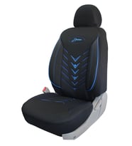 Fiat Fiorino Panorama  Uyumlu Keten Oto Koltuk Kılıfı - SİYAH-MAVİ (Karışık)