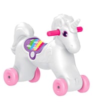 Dolu Unicorn Sallanan Tekerlekli At