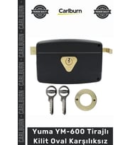 #Kilit 70mm Silindirli Güçlü Emniyet Kilidi YM600 Kilit Yuma Tirajlı Kilit Oval Karşılıksız Siyah