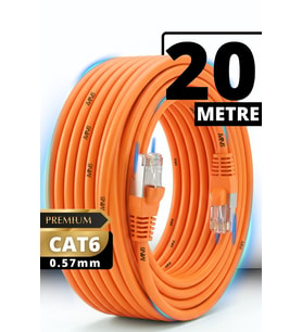 M107XT CAT6 Ethernet Kablosu 20 Metre 0.57mm UTP Ofis Kullanımı İçin Stabil Ağ Kablosu
