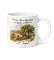 Dededen Kalma Köy Temalı Kupa Bardak Nostaljik Hediye Anı Kupası