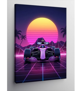 Kanvas Tablo Gün Batımında Formula