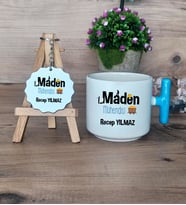 Maden Mühendisi Hediye Seti Kupa Bardak T Kulplu ve Anahtarlık Mühendisler Günü Hediyesi (Model 3)