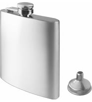 Perlotus 8 Oz- 235 cc Hunili Cep Tipi Vidalı Kapaklı Çelik Viski İçki Matarası