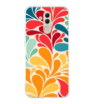 PrintiFy Huawei Mate 20 Lite ile Uyumlu 1mm Slim Fit Retro Renkler 5 Baskılı Şeffaf  Kılıf