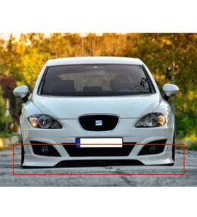 Seat Leon Mk2.5 Ön Ek Makyajlı Kasa 2009 2010 2011 2012 Mat Siyah Plastik Ön Karlık