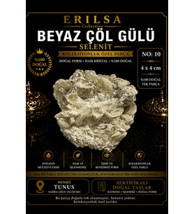 Sertifikalı Beyaz Çöl Gülü Selenit Taşı Kütle - 4x4 cm Koleksiyonluk Doğal Tek Parça