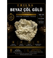 Sertifikalı Beyaz Çöl Gülü Selenit Taşı Kütle - 4x4 cm Koleksiyonluk Doğal Tek Parça