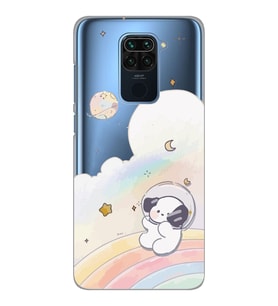 Xiaomi Redmi Note 9 Uyumlu Sevimli Köpek Desenli Şeffaf Telefon Kılıfı