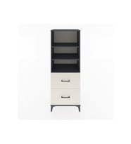 Hyperion Dolap 3 Raflı 2 Çekmeceli 60x44x163 Antrasit-Aytaşı