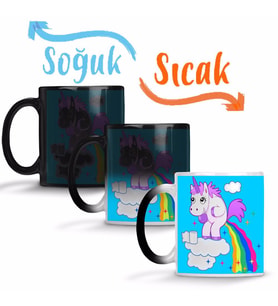 Unicorn Sihirli Kupa Bardak Porselen