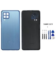 Samsung Galaxy M22 - SM-M225 FULL Kasa Arka Kapak Takım MAVİ - TAMİR SETİ