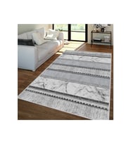 Rovigo Home Dijital Baskı Yıkanabilir Kaymaz Taban Salon Halısı RVG1350-HT362 160 x230 cm (Gri)