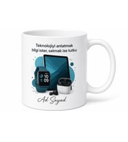 Teknoloji Mağazası Satış Danışmanı Gadget Satış İkna Temalı Kupa Bardak Hediye