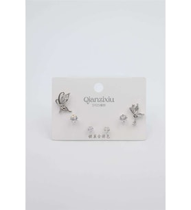 Çoklu Set Küpe - Gümüş