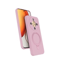 Honor X9D Kılıf M-safe Şarj Özellikli Standlı Zore Samara Kapak (Pembe)