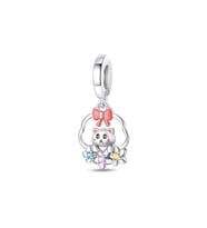 Tatlı Kedicik Sallantılı Gümüş Charm