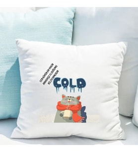 Saten Yastık Kılıfı 50x50 cm – “Sen Kimin Hırkını Arkadaşı Olduğumu Bilmiyor musun COLD” Baskılı Dekoratif Kırlent Kılıfı (İçi Boş)