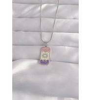 316L Çelik Gümüş Renk Karışık Mineli Ay Figür Tarot Kolye TJ-BKO9044