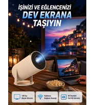Full Hd 4k Destekli Akıllı Projeksiyon – 130 İnç Ekran, Uzun Ömürlü Ampul Ve Çoklu Giriş
