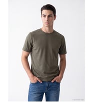 LCWAIKIKI Classic Haki Regular Fit Dry Touch Kalın Kumaş Tişört /03
