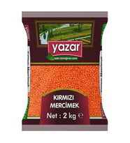 Yazar Yerli Kırmızı Mercimek 2 Kg. x 2 Adet