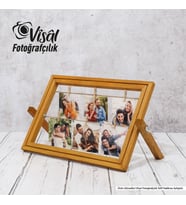 Kişiye Özel Masaüstü 6 Fotoğraflı Ahşap Çerçeve - ÇERÇEVE - HEDİYE - HEDİYE ÇERÇEVE (Z02 MEŞE RENK)